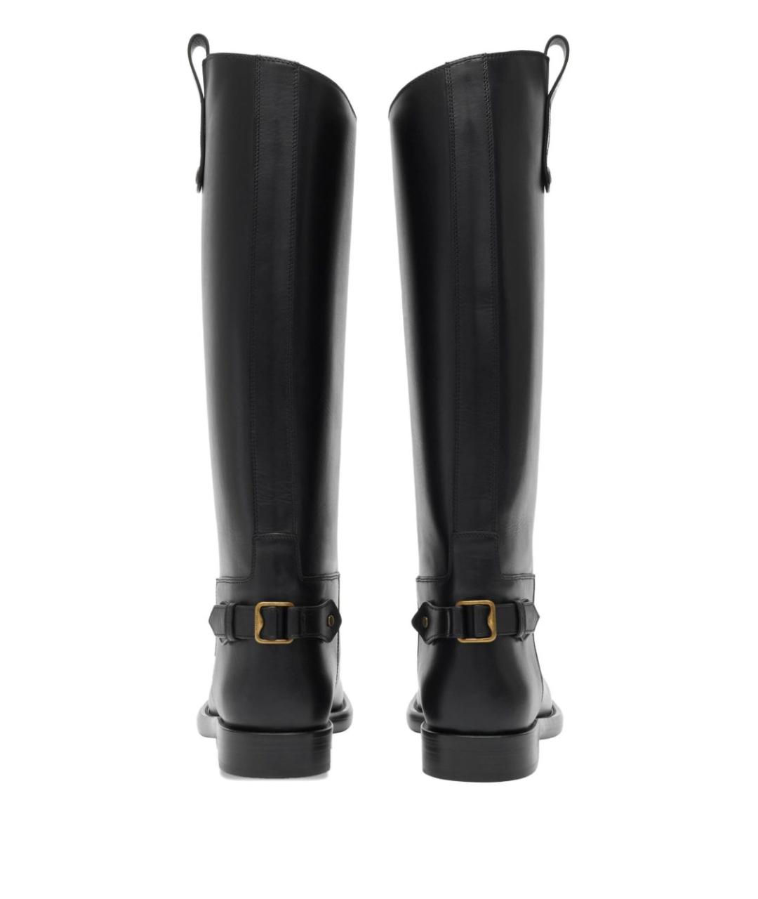 BURBERRY Черные кожаные сапоги, фото 3