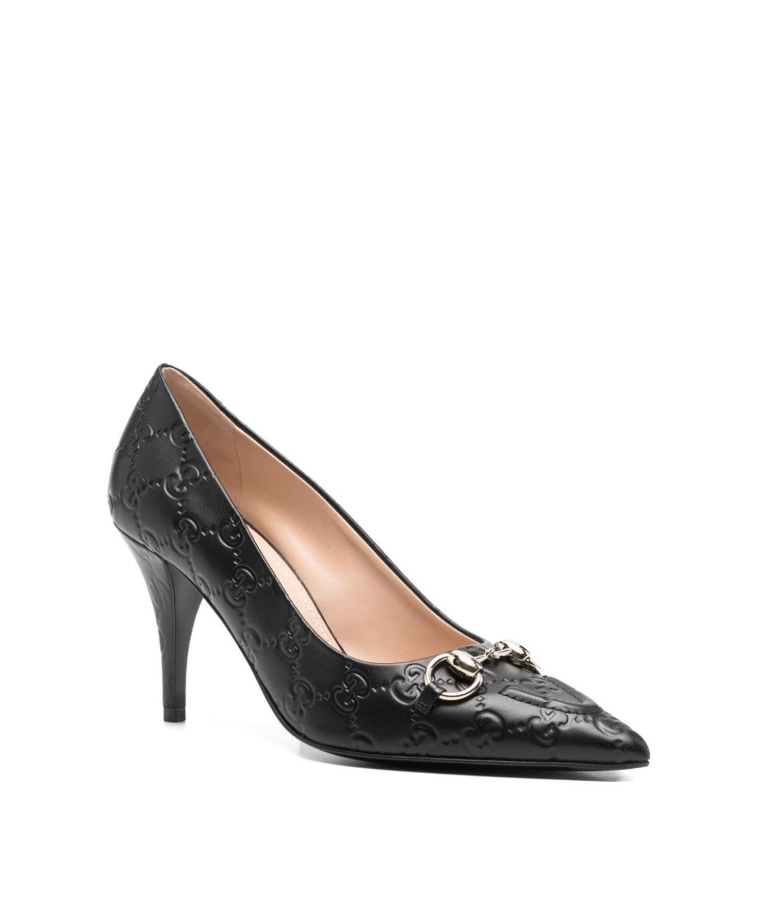 GUCCI Черные кожаные туфли, фото 3