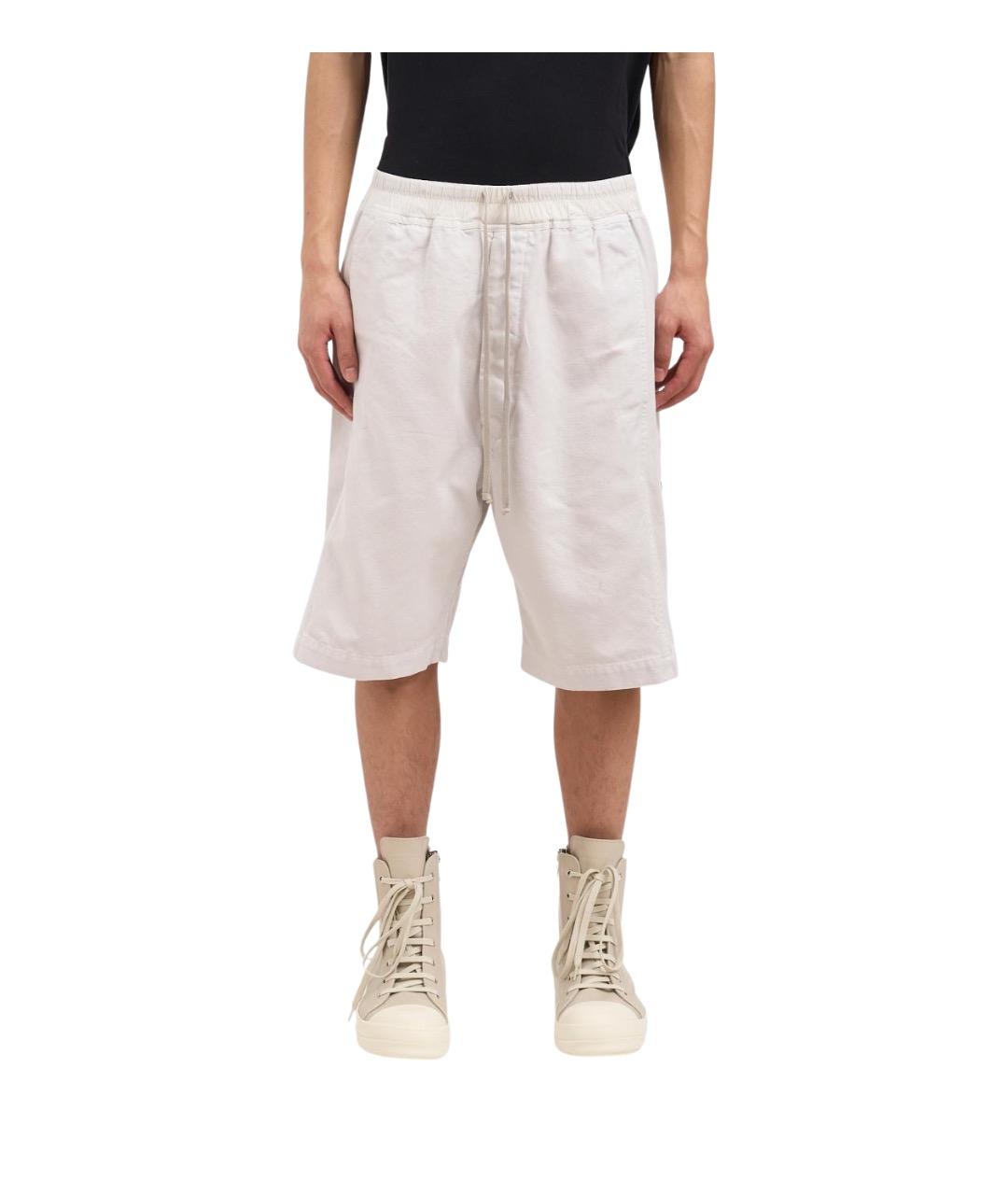 RICK OWENS DRKSHDW Белые хлопковые шорты, фото 1