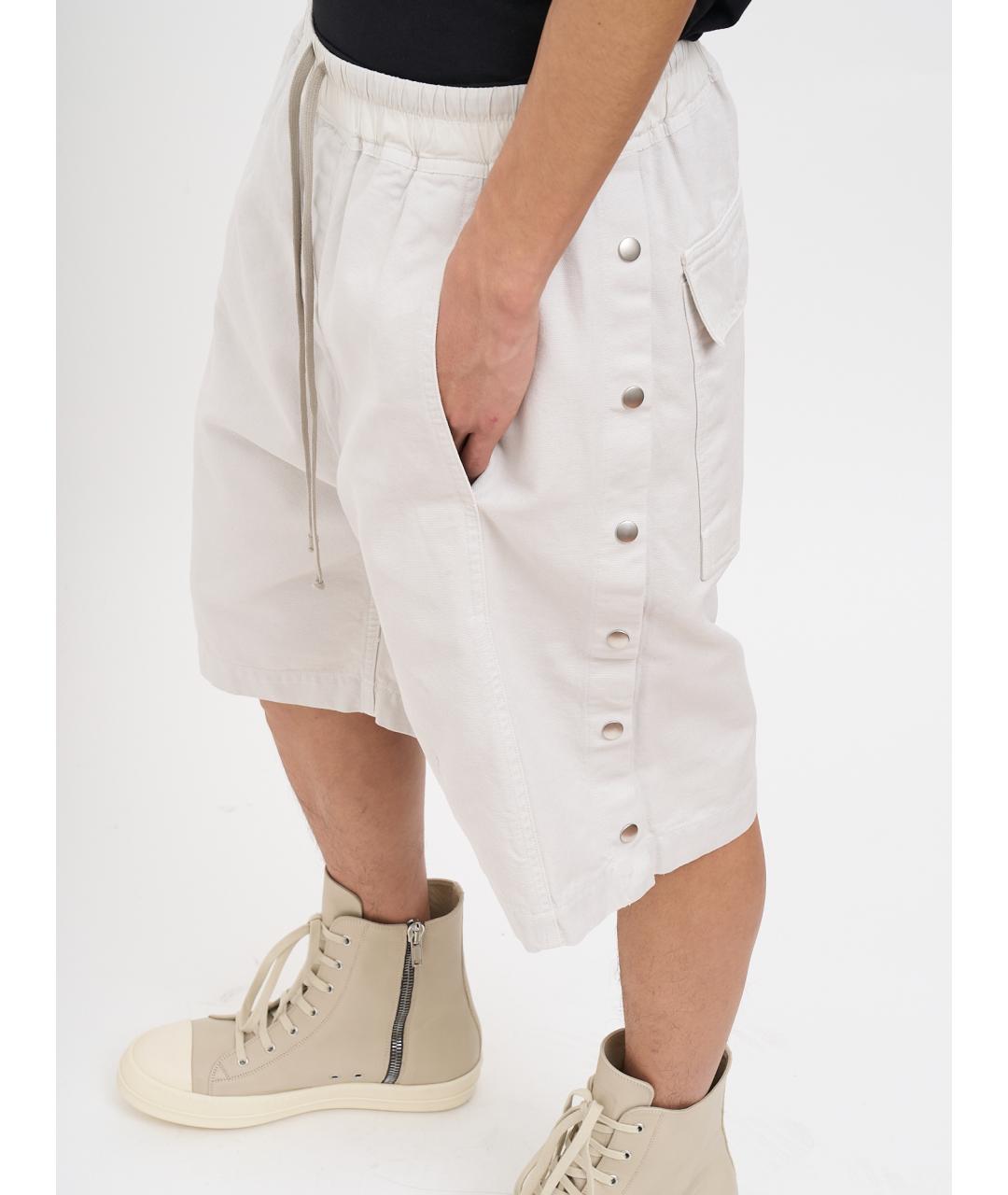 RICK OWENS DRKSHDW Белые хлопковые шорты, фото 4