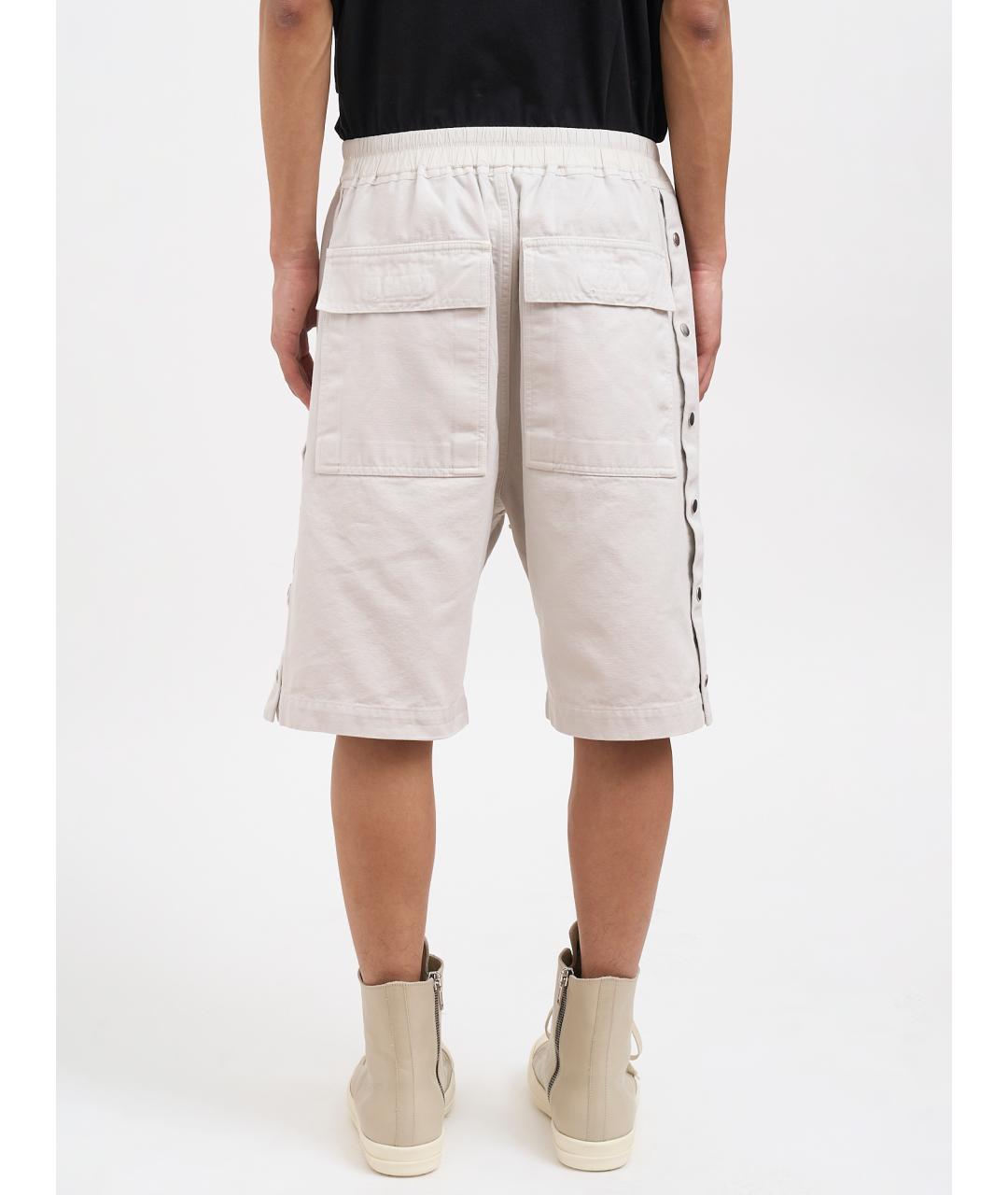 RICK OWENS DRKSHDW Белые хлопковые шорты, фото 5