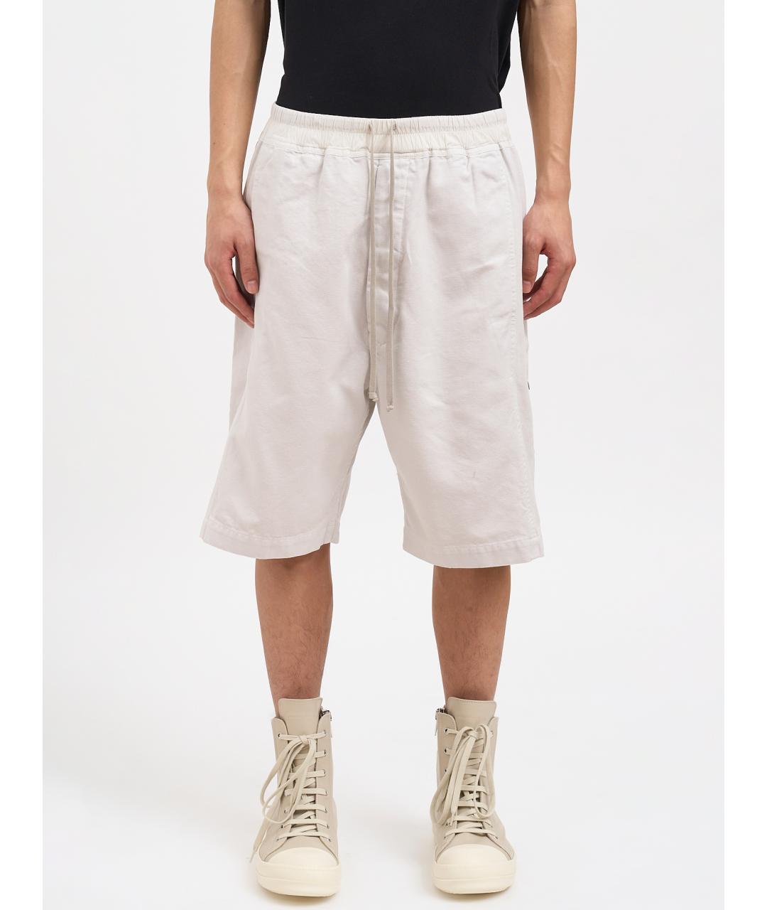 RICK OWENS DRKSHDW Белые хлопковые шорты, фото 6