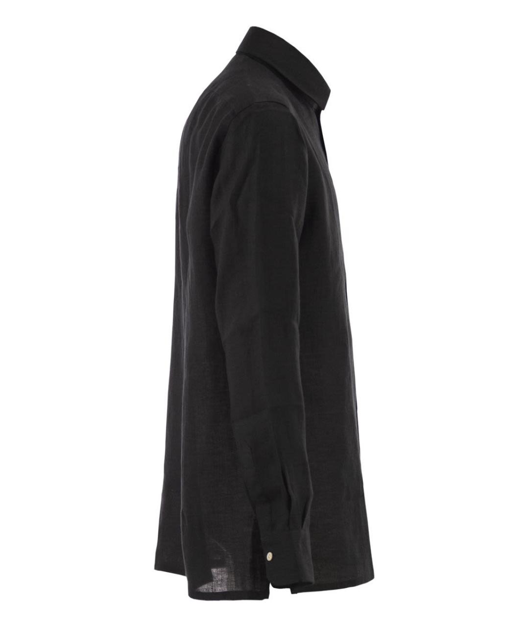 KITON Черная льняная кэжуал рубашка, фото 3