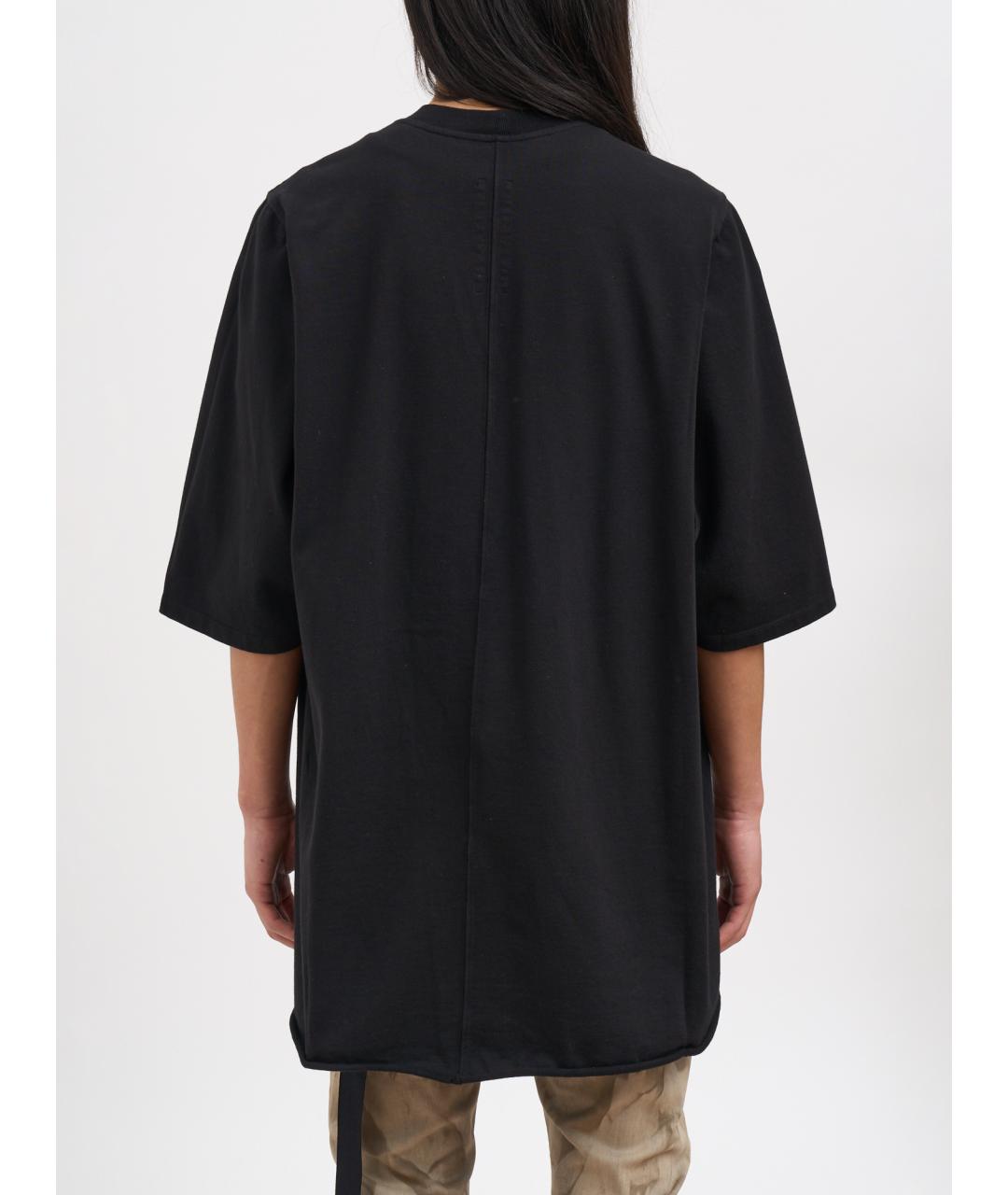 RICK OWENS DRKSHDW Черная хлопковая футболка, фото 4