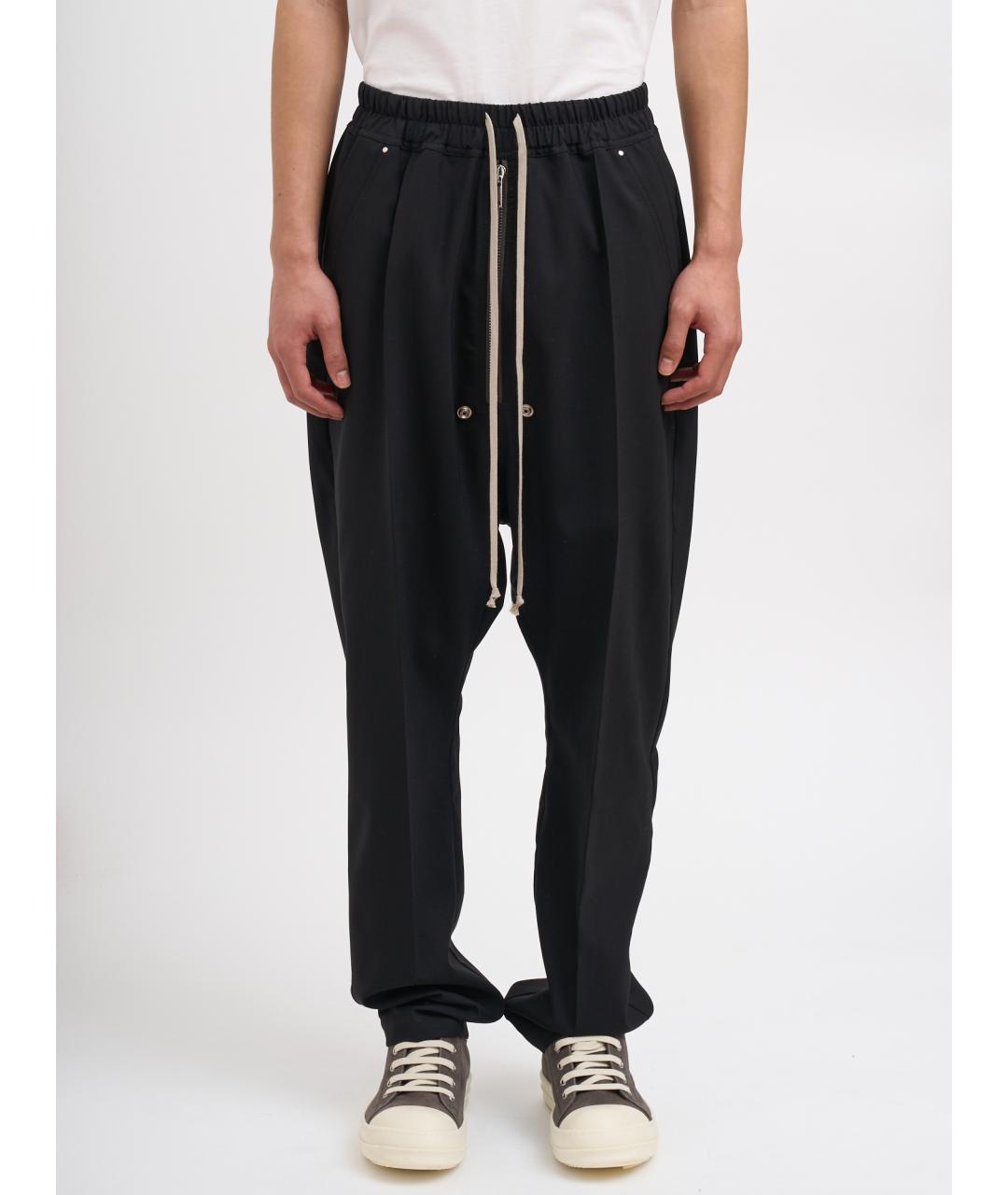 RICK OWENS Черные повседневные брюки, фото 2