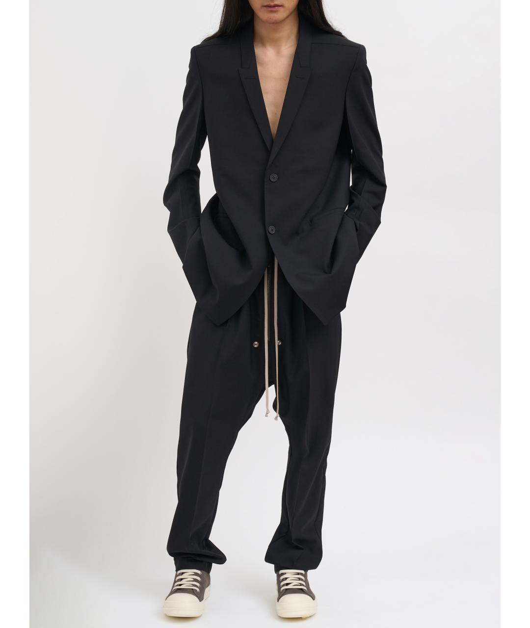 RICK OWENS Черные повседневные брюки, фото 3