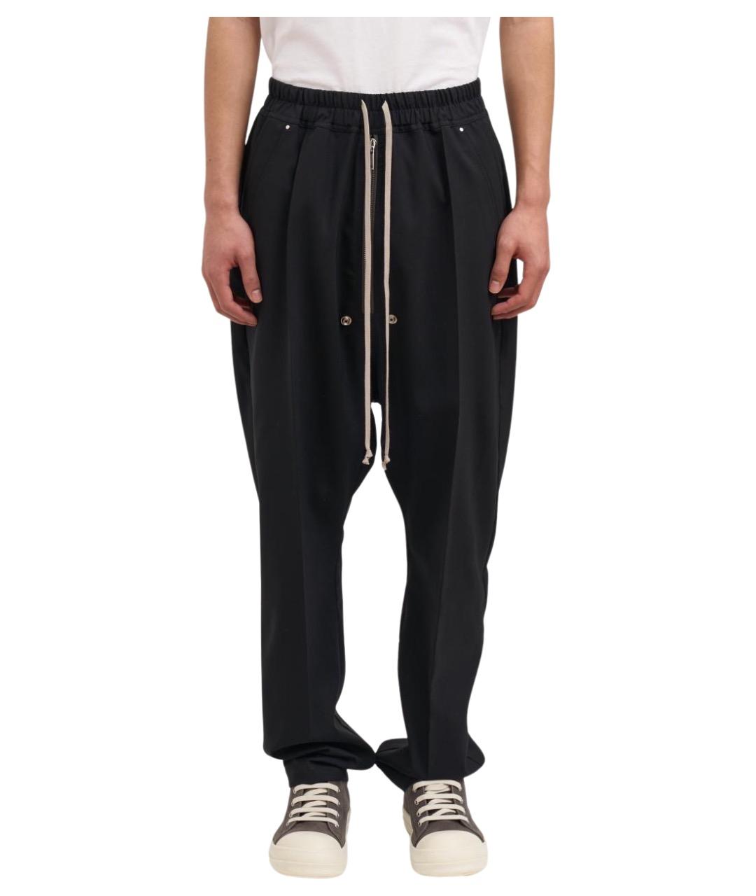 RICK OWENS Черные повседневные брюки, фото 1