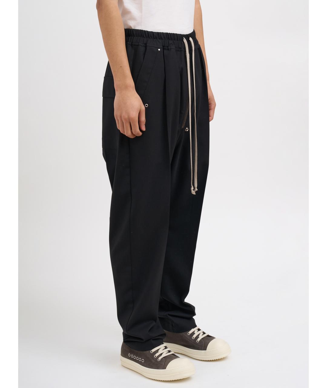 RICK OWENS Черные повседневные брюки, фото 5