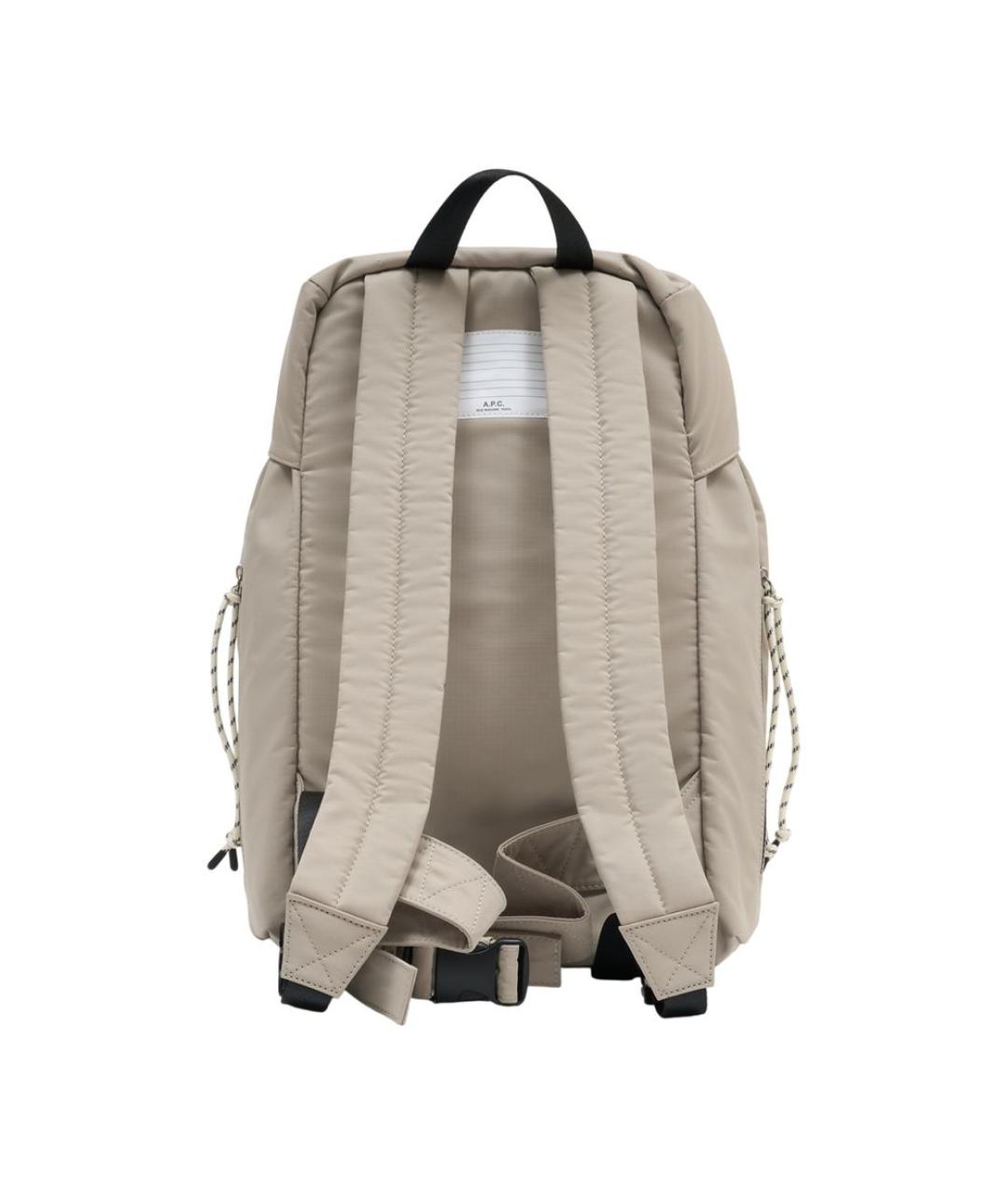 A.P.C. Бежевый синтетический рюкзак, фото 3