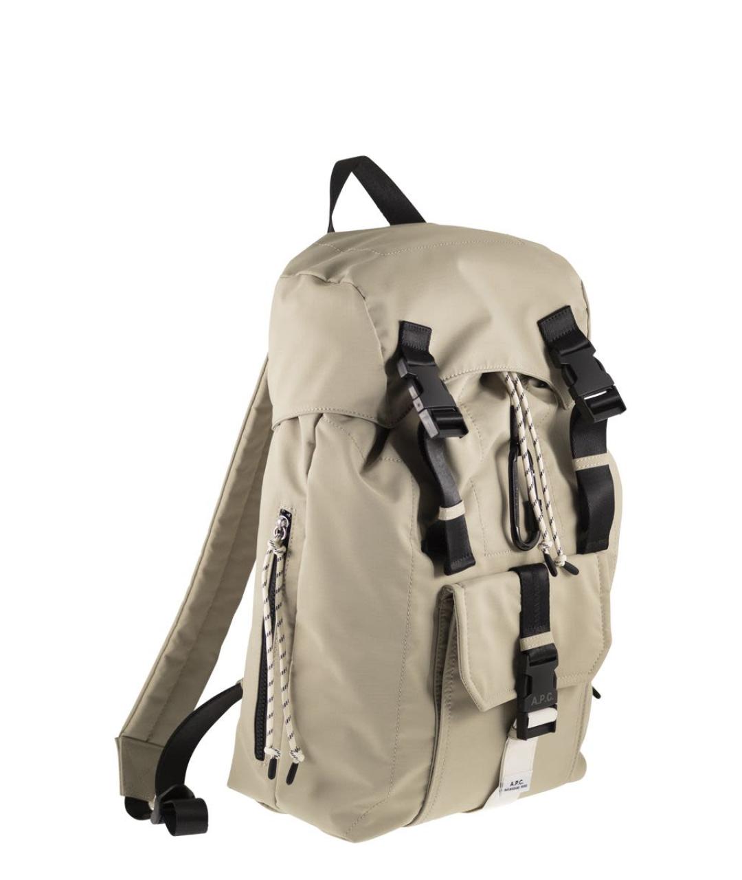 A.P.C. Бежевый синтетический рюкзак, фото 4