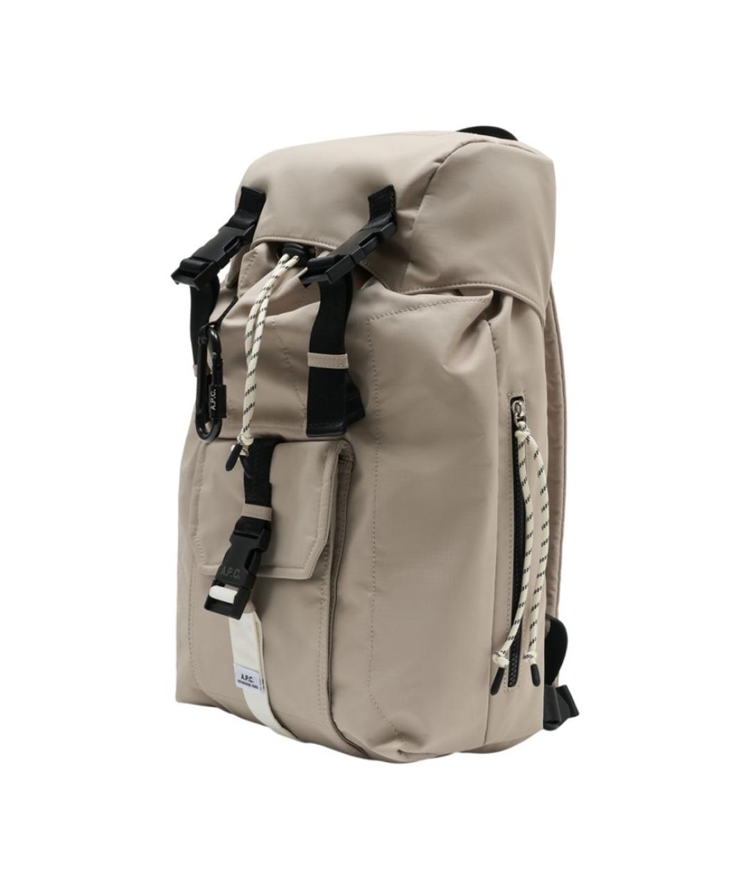 A.P.C. Бежевый синтетический рюкзак, фото 2