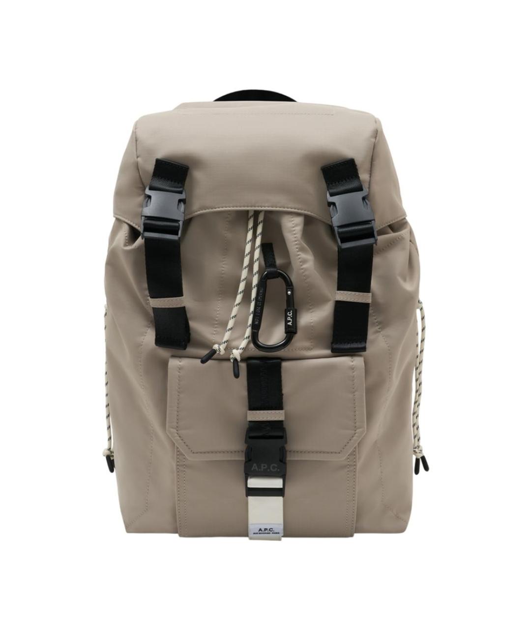 A.P.C. Бежевый синтетический рюкзак, фото 1