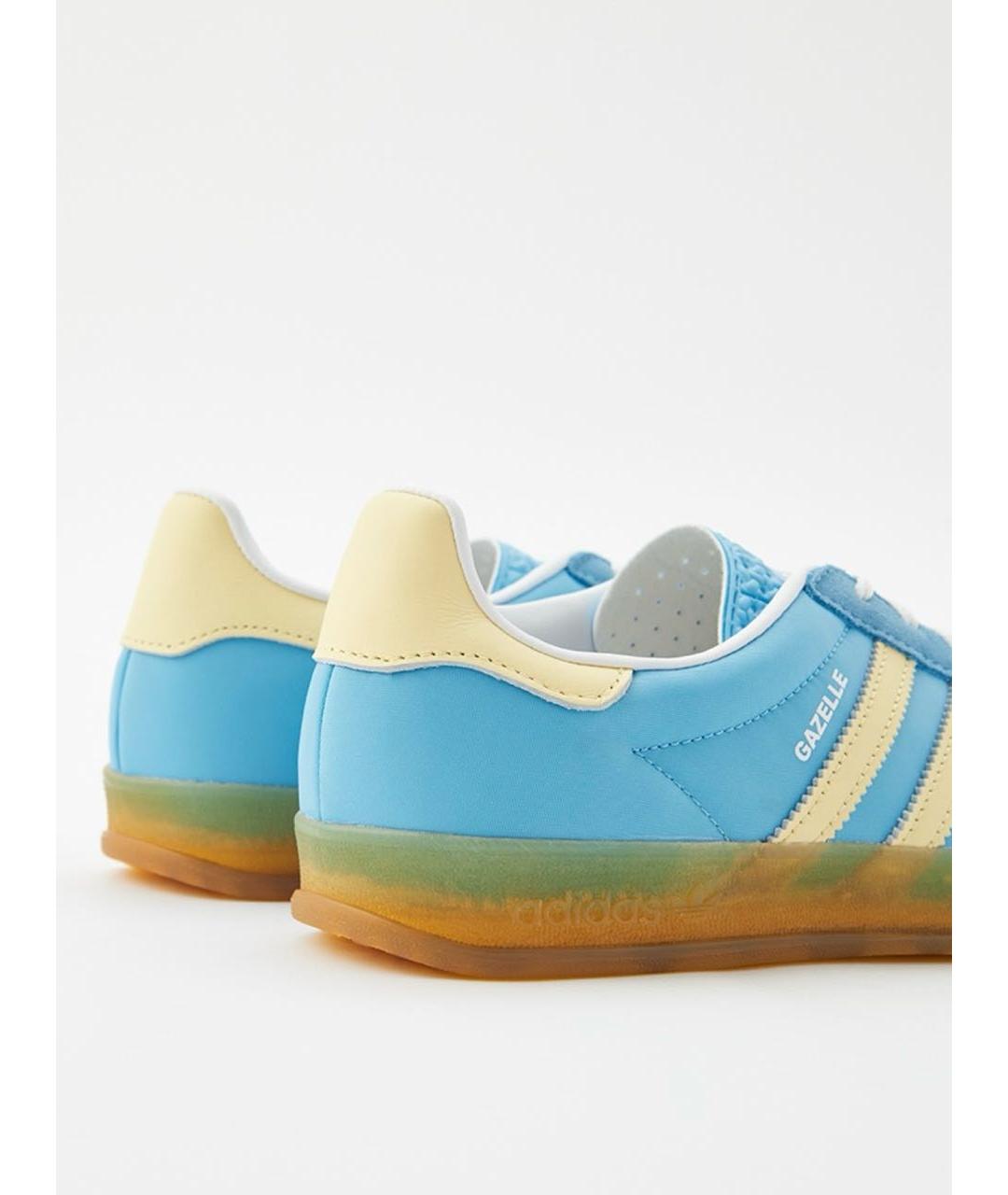 ADIDAS Голубые кожаные кроссовки, фото 2