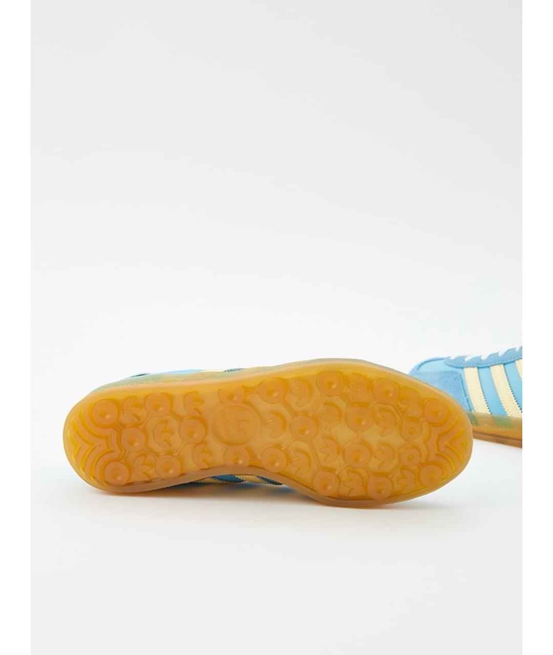 ADIDAS Голубые кожаные кроссовки, фото 5