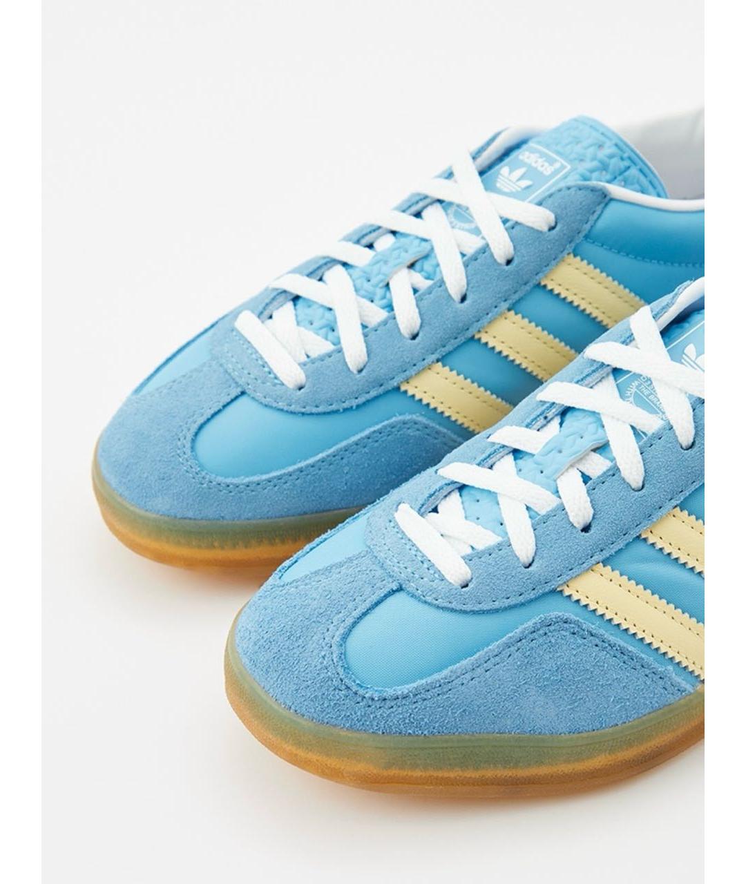 ADIDAS Голубые кожаные кроссовки, фото 4