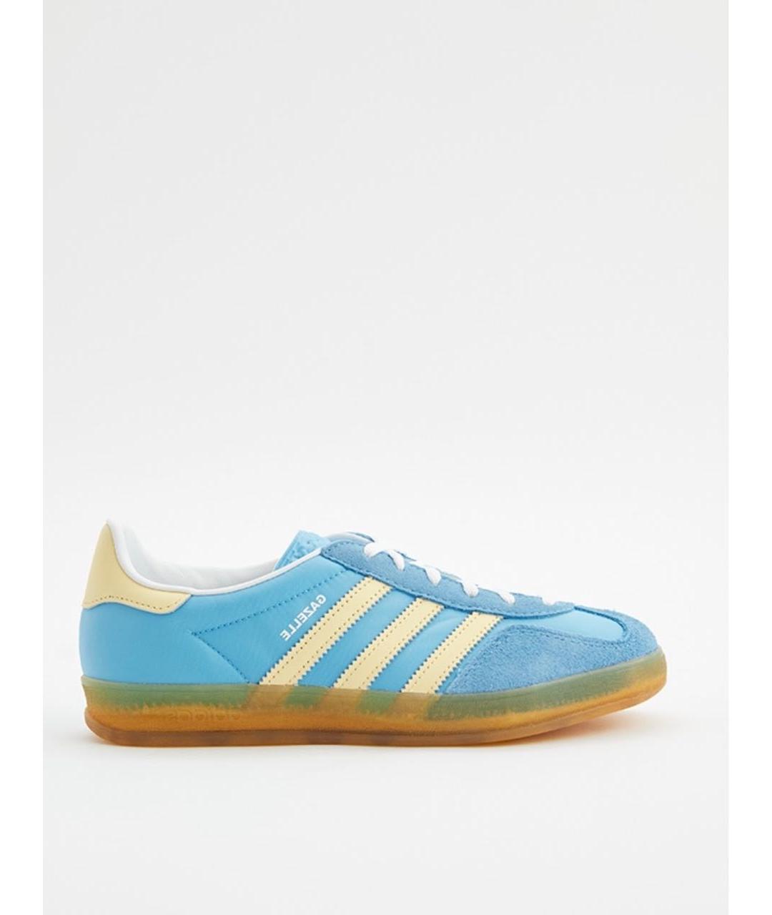 ADIDAS Голубые кожаные кроссовки, фото 6