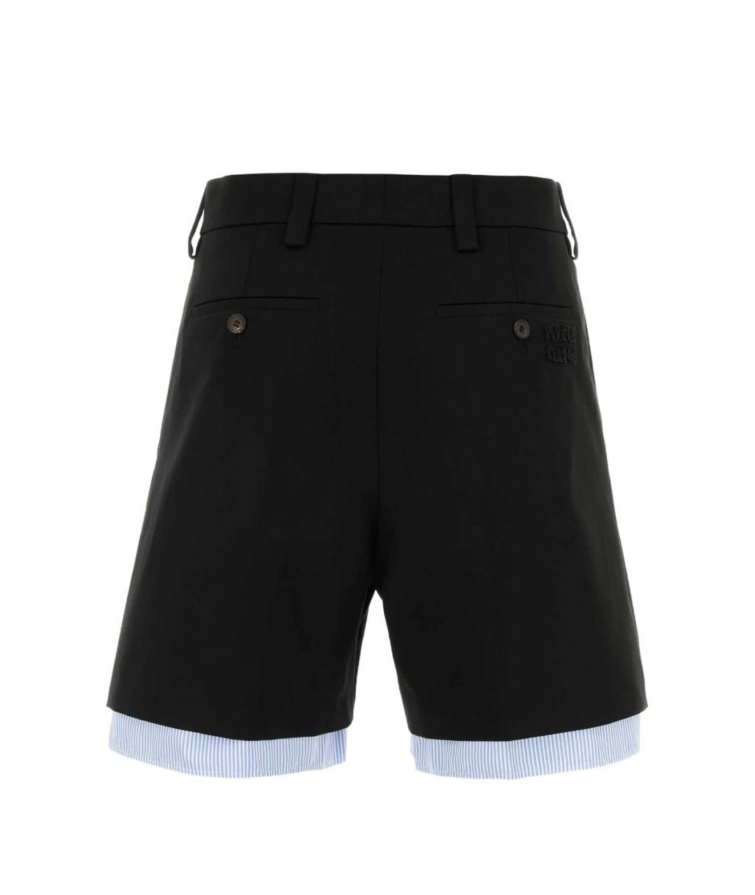 MIU MIU Черные хлопковые шорты, фото 2