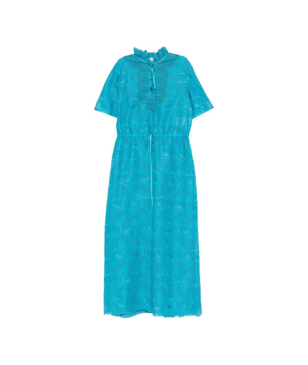 VALENTINO Синее хлопковое платье, фото 6