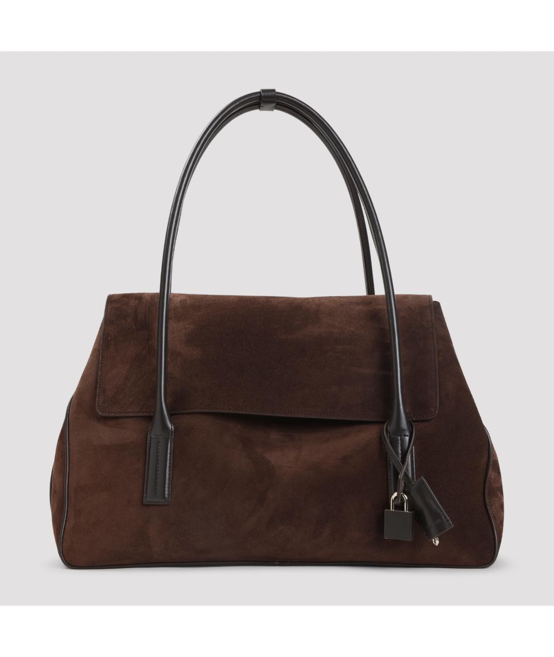 TOM FORD Коричневая замшевая сумка тоут, фото 2