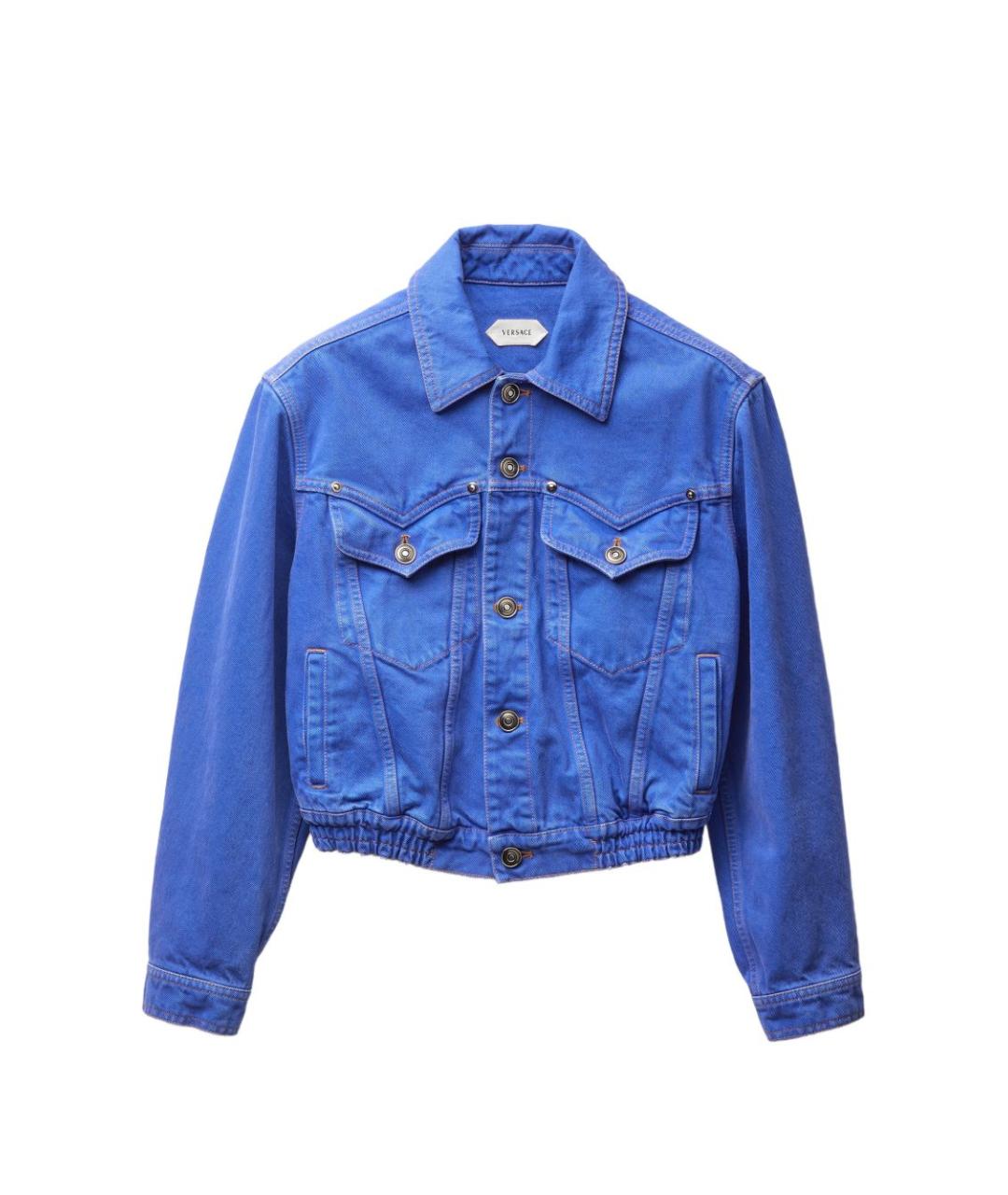 VERSACE Синяя хлопковая куртка, фото 1
