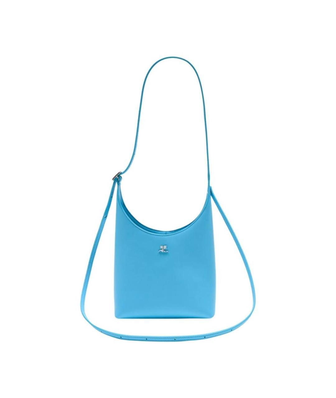 COURREGES Синяя кожаная сумка через плечо, фото 3