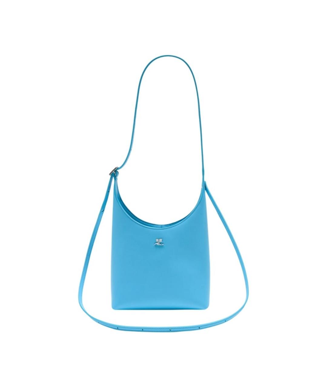 COURREGES Синяя кожаная сумка через плечо, фото 1