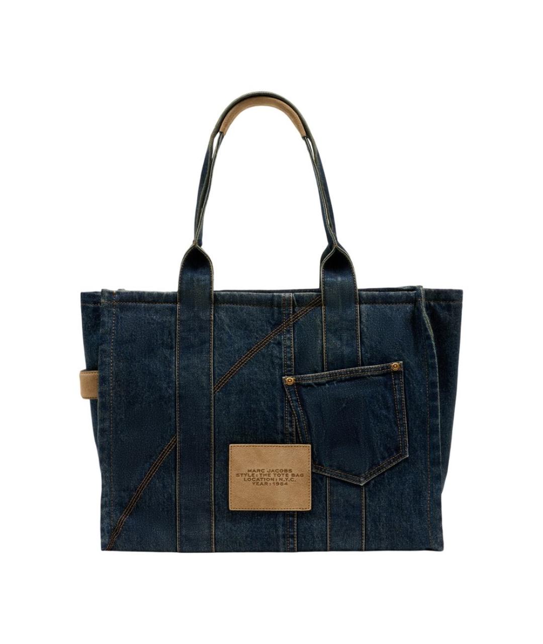 MARC JACOBS Синяя хлопковая сумка тоут, фото 3
