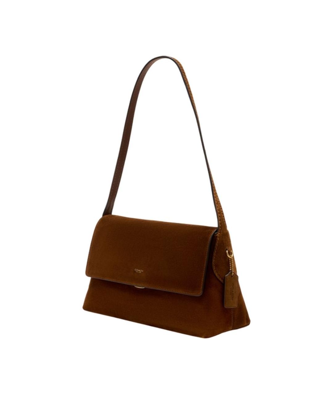 COACH Синяя замшевая сумка через плечо, фото 2