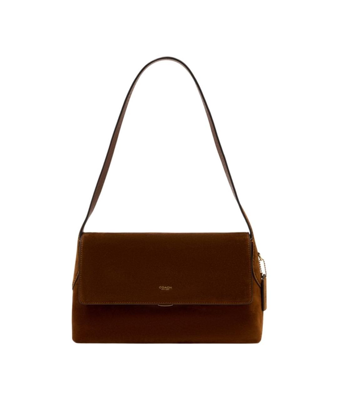 COACH Синяя замшевая сумка через плечо, фото 1