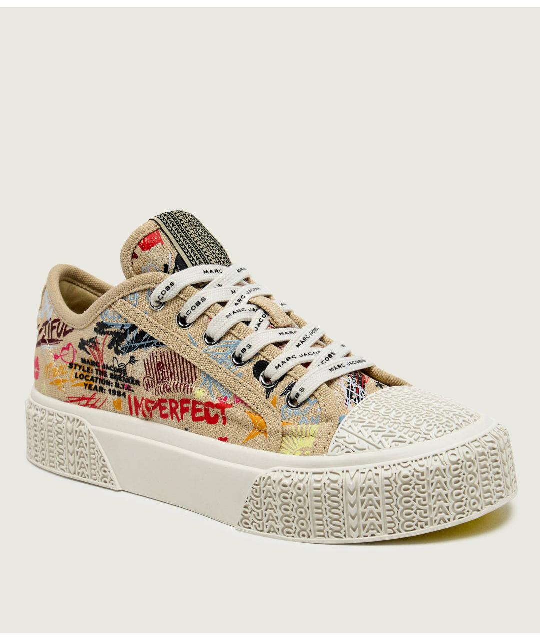MARC JACOBS Бежевые текстильные кеды, фото 3