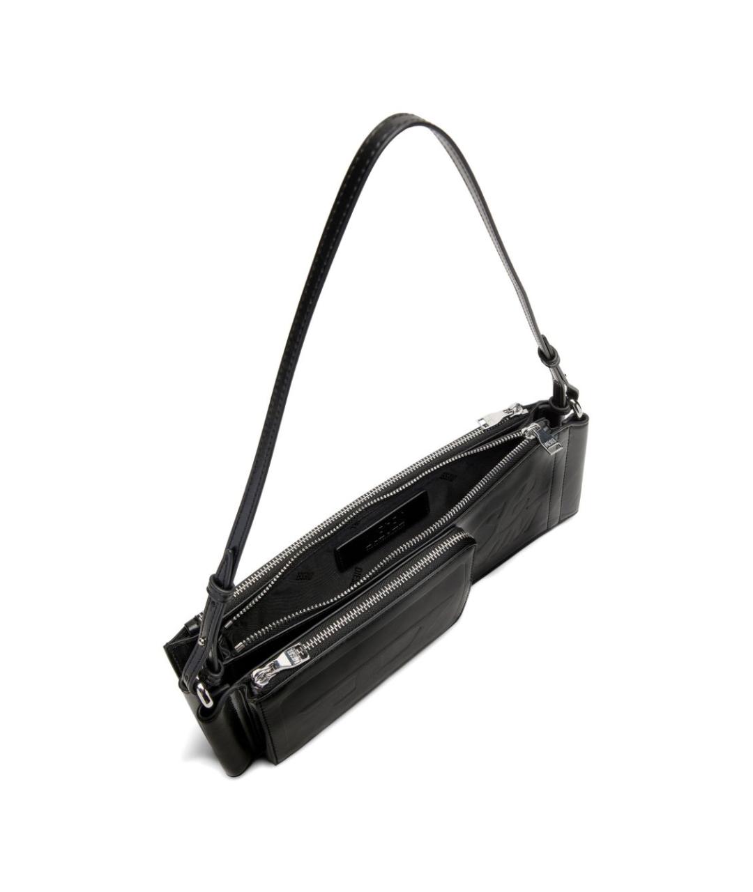 DIESEL Черная синтетическая сумка на плечо, фото 3