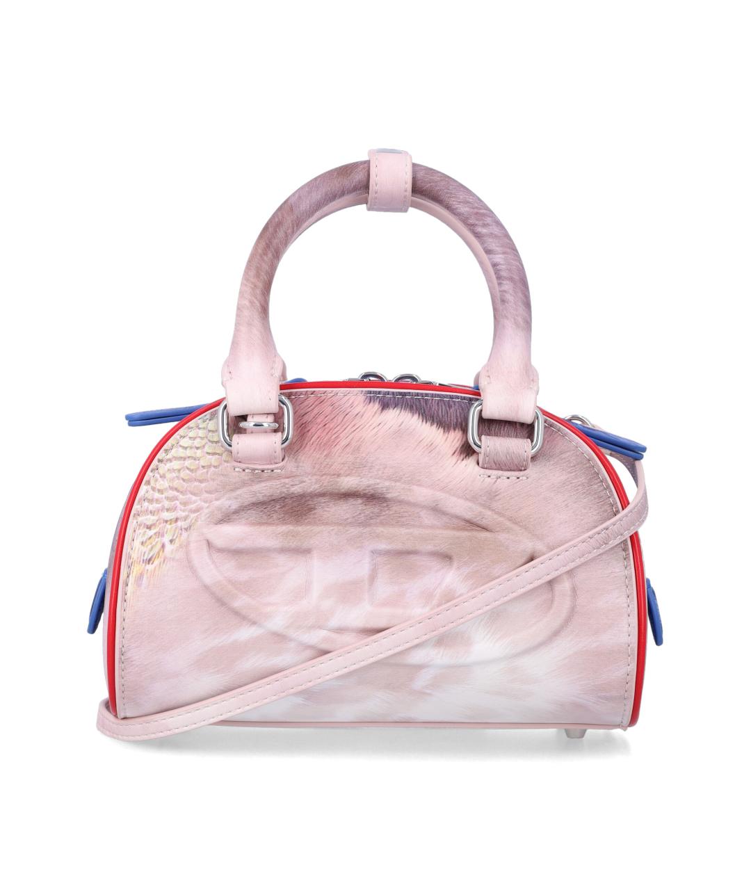 DIESEL Розовая синтетическая сумка через плечо, фото 1