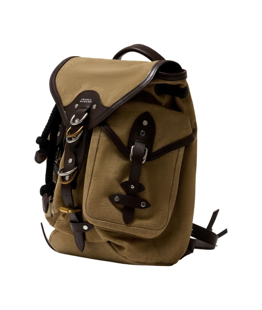 ISABEL MARANT Хаки хлопковый рюкзак, фото 2