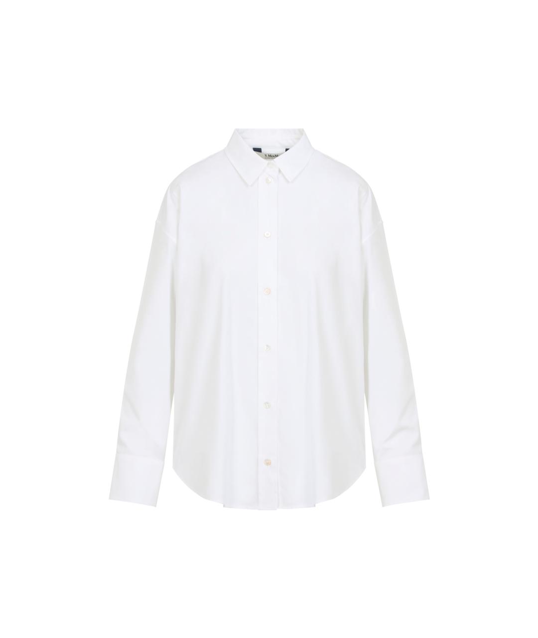 'S MAX MARA Белая хлопковая рубашка, фото 1