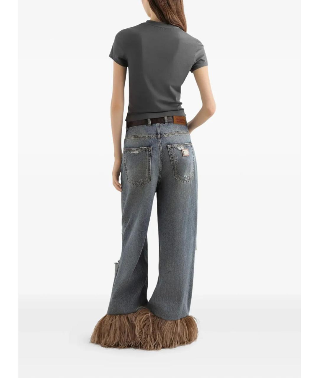 DOLCE&GABBANA Серая хлопковая футболка, фото 3