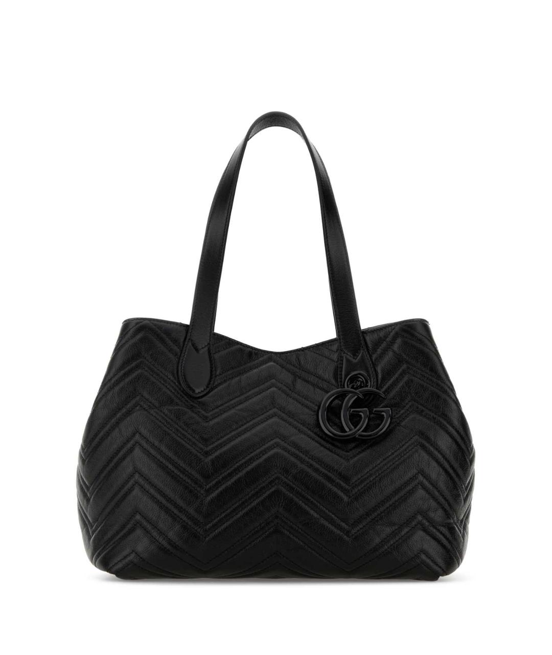 GUCCI Черная кожаная сумка тоут, фото 1