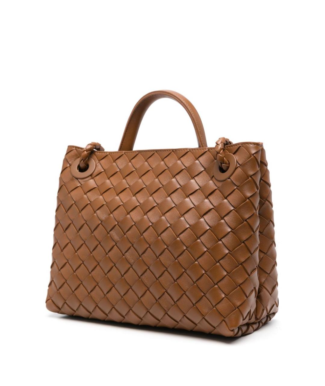 BOTTEGA VENETA Коричневая кожаная сумка тоут, фото 2