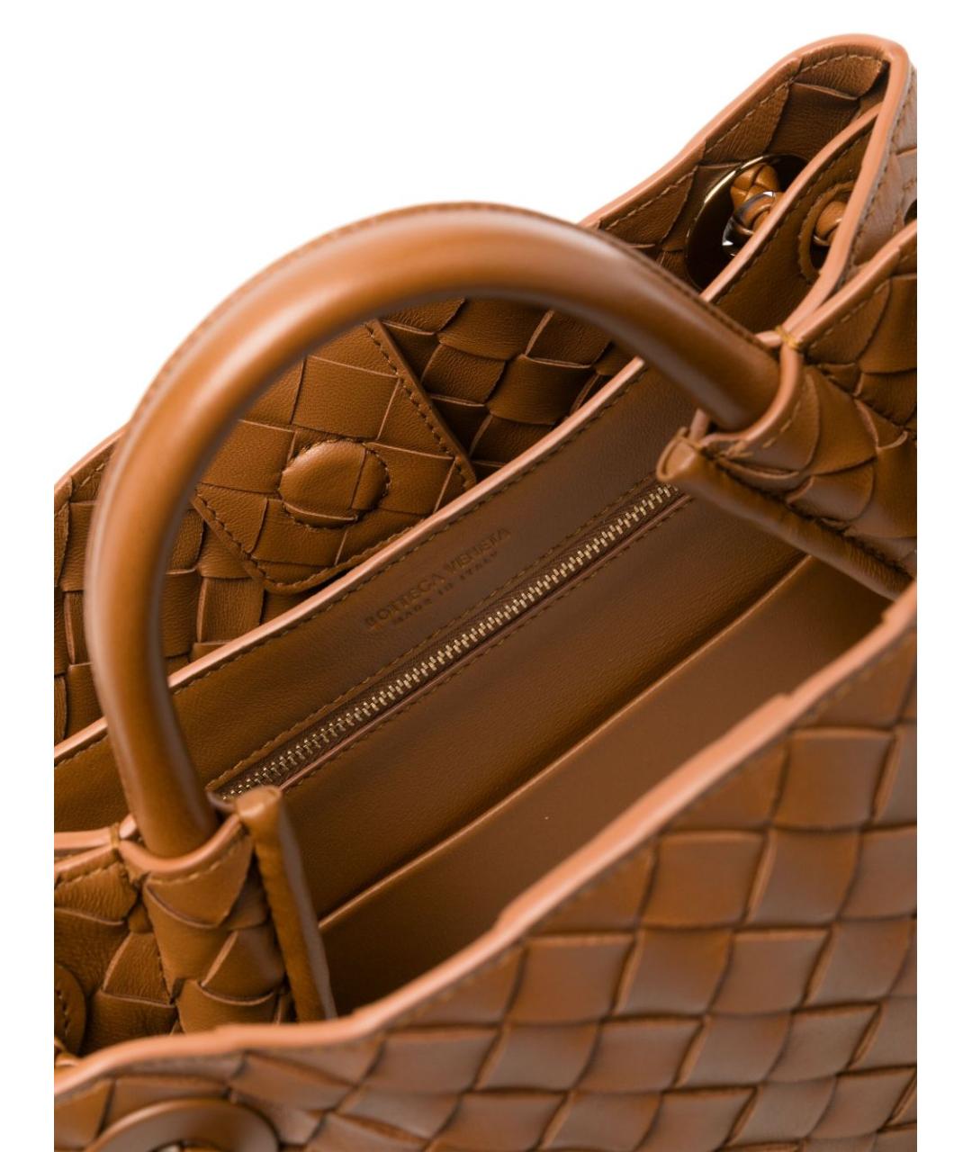 BOTTEGA VENETA Коричневая кожаная сумка тоут, фото 4