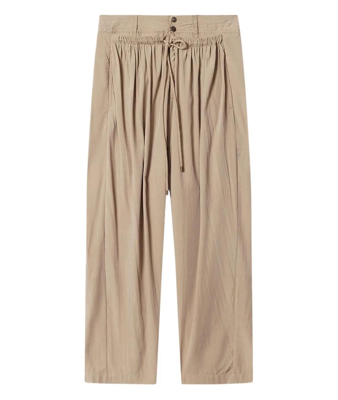 ISABEL MARANT Хаки хлопковые прямые брюки, фото 1