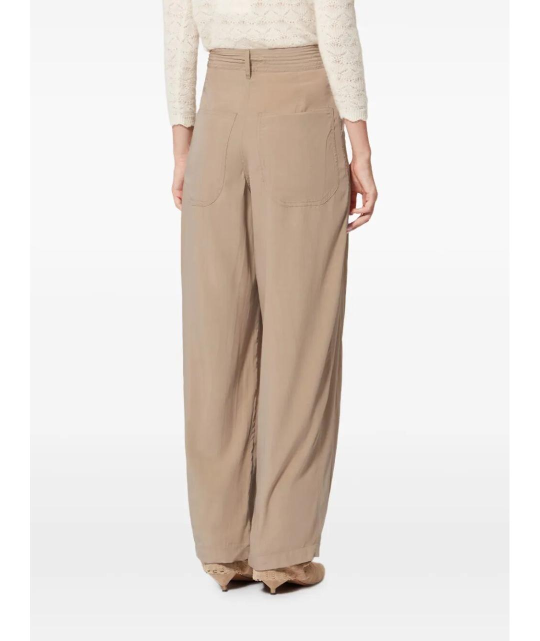 ISABEL MARANT Хаки хлопковые прямые брюки, фото 4