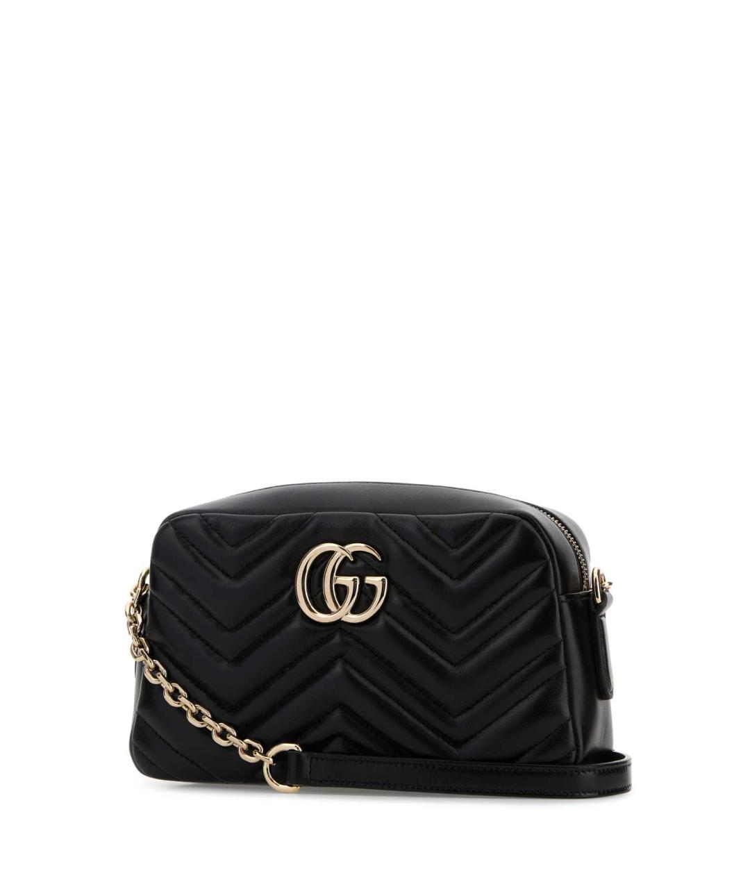 GUCCI Черная кожаная сумка через плечо, фото 2