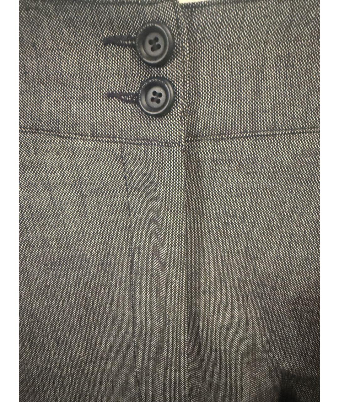 EMPORIO ARMANI Серые вискозные прямые брюки, фото 4