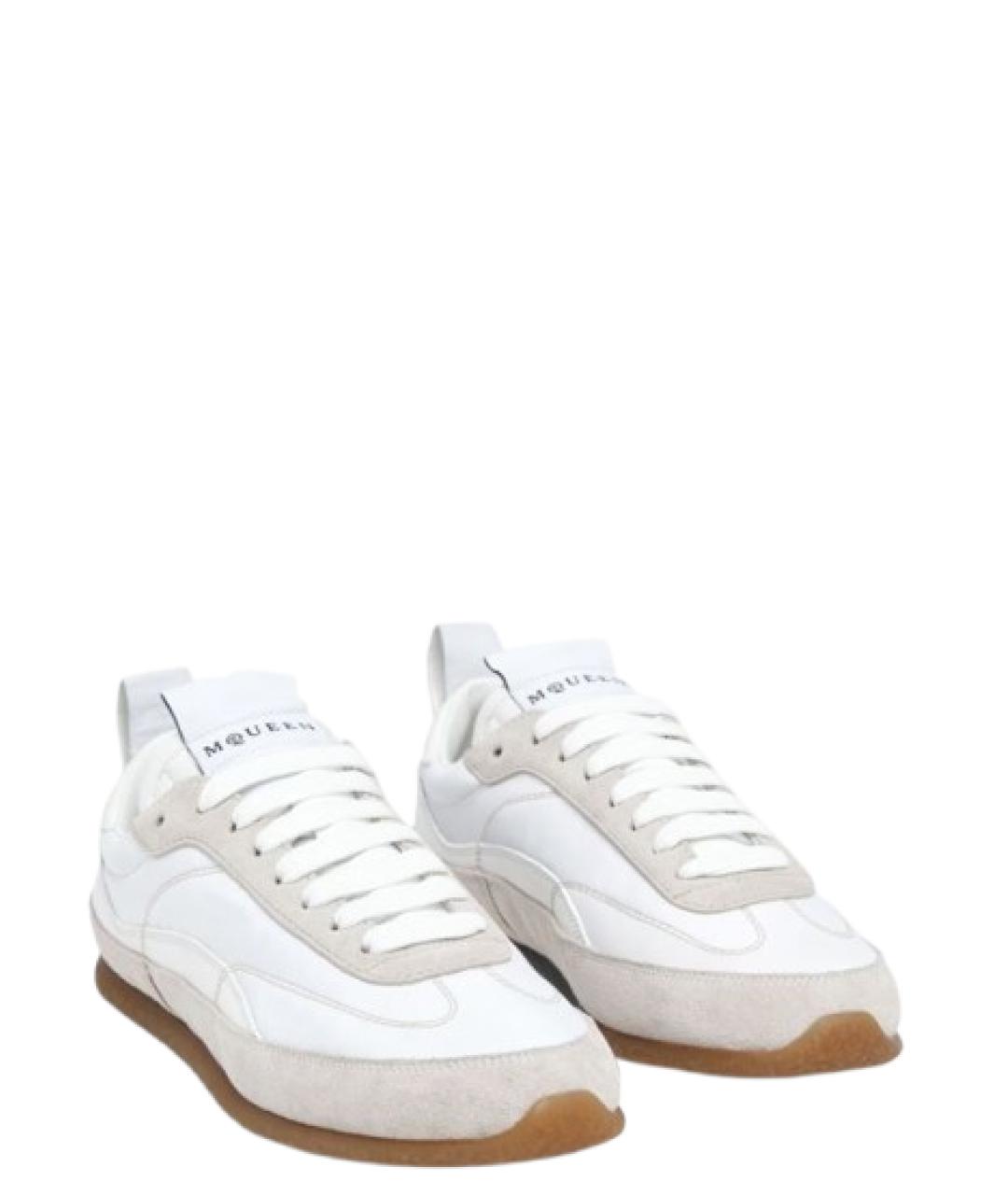 ALEXANDER MCQUEEN Белые кожаные кроссовки, фото 2