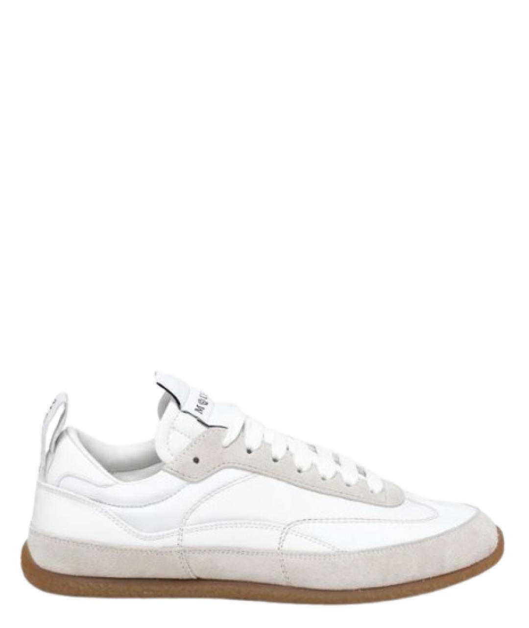 ALEXANDER MCQUEEN Белые кожаные кроссовки, фото 1