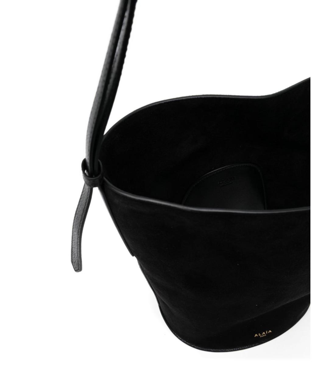 ALAIA Черная кожаная сумка тоут, фото 3