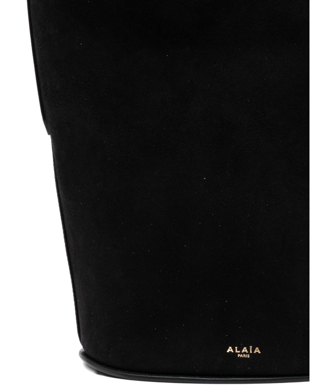 ALAIA Черная кожаная сумка тоут, фото 2