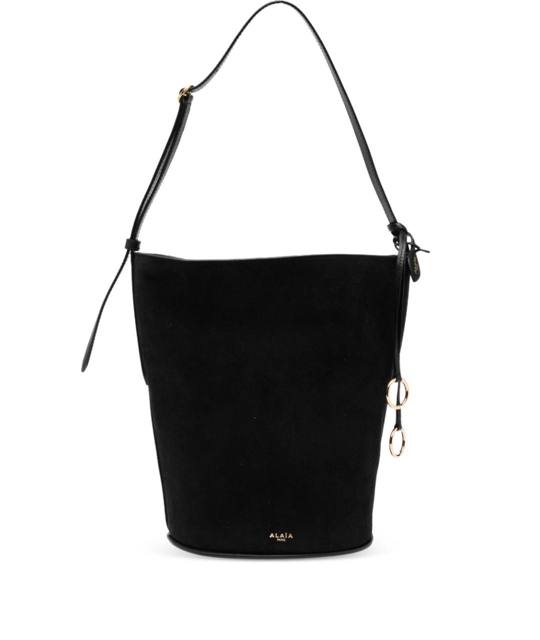 ALAIA Черная кожаная сумка тоут, фото 1