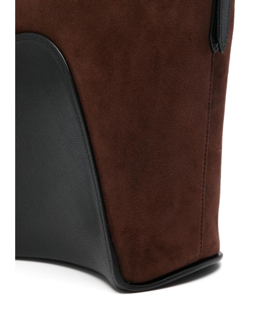 ALAIA Коричневая замшевая сумка тоут, фото 5