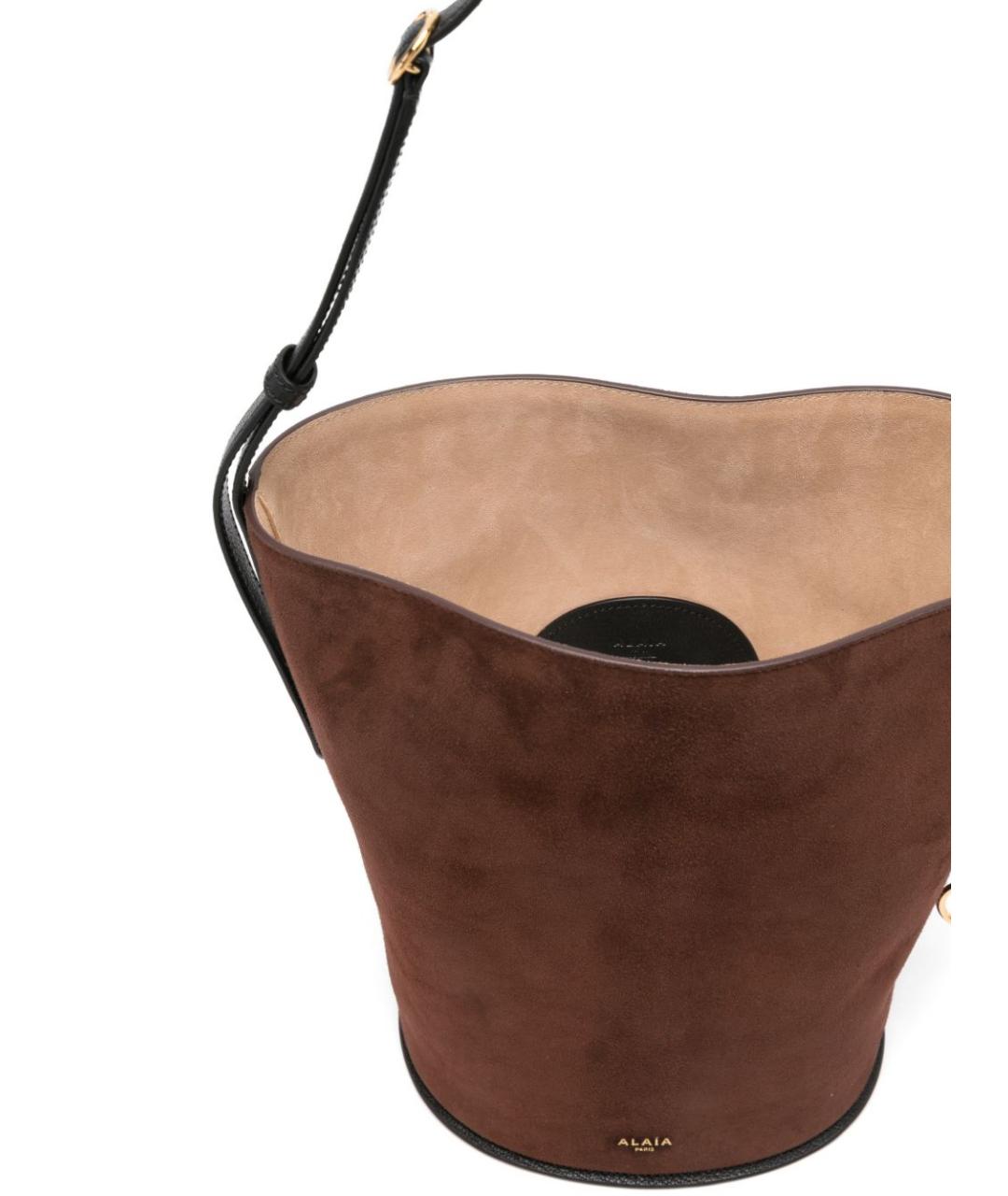 ALAIA Коричневая замшевая сумка тоут, фото 2