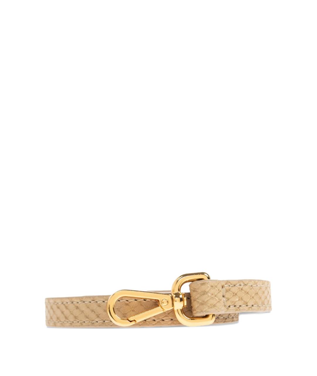 JACQUEMUS Бежевая кожаная сумка с короткими ручками, фото 5